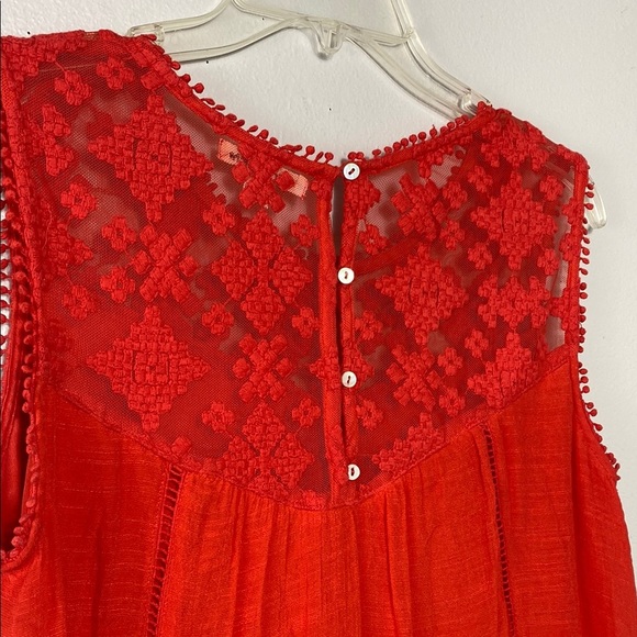 JohnPaulRichard Red Lace Sleeveless Dress - Picture 6 of 10